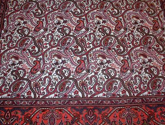 Square Tabriz Persian rug from 2003; All Persian Rugs are genuine handmade. Colors are mixed and Persian Tabriz rug is made of the finest kurkwool/silk.