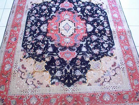 Tabriz Persian rug; All Persian Rugs are genuine handmade. Also, every Persian Tabriz rug is made of the finest kurkwool/silk.