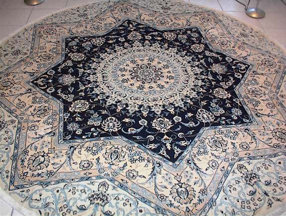 Nain Persian rug; All Persian Rugs are genuine handmade. Also, every Persian Nain rug I offer is made with fine kurkwool/silk.