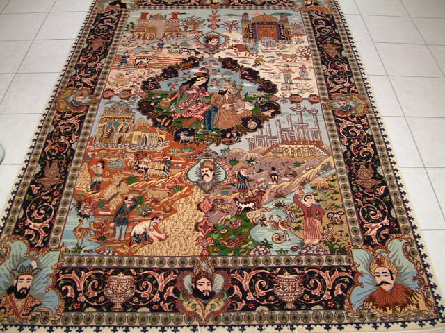Tabriz Persian rug; All Persian Rugs are genuine handmade. Also, every Persian Tabriz rug is made of the finest kurkwool/silk.
