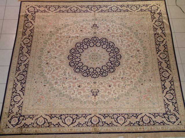 Persian carpets Qom Qum 8x8 rugs PURE SILK GORGEOUS!! 