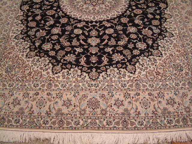 Nain Persian rug; All Persian Rugs are genuine handmade. Also, every Persian Nain rug I offer is made with fine kurkwool/silk.