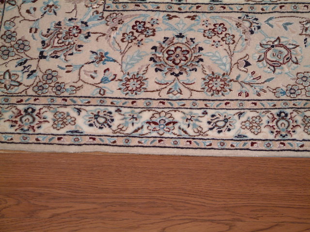 Nain Persian rug; All Persian Rugs are genuine handmade. Also, every Persian Nain rug I offer is made with fine kurkwool/silk.