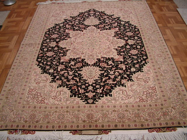 Tabriz Persian rug; All Persian Rugs are genuine handmade. Also, every Persian Tabriz rug I offer is made with fine kurkwool/silk.