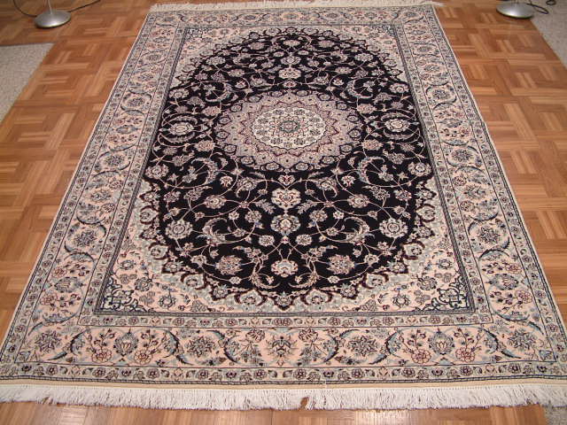 Nain Persian rug; All Persian Rugs are genuine handmade. Also, every Persian Nain rug I offer is made with fine kurkwool/silk.