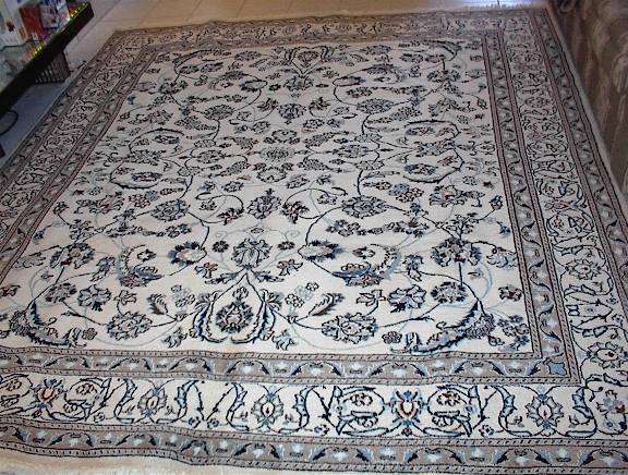 Nain Persian rug; All Persian Rugs are genuine handmade. Also, every Persian Nain rug is made of the finest kurkwool/silk.