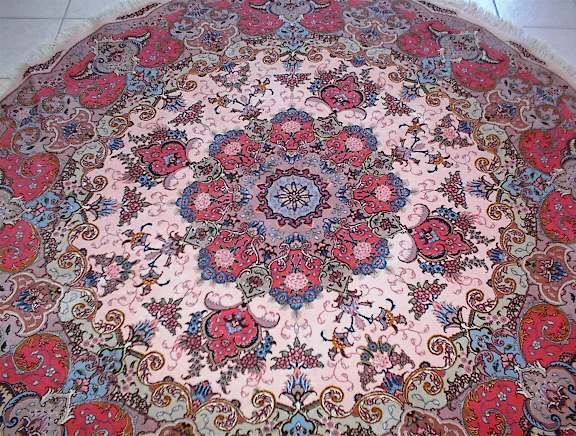 Tabriz Persian rug; All Persian Rugs are genuine handmade. Also, every Persian Tabriz rug is made of the finest kurkwool/silk.