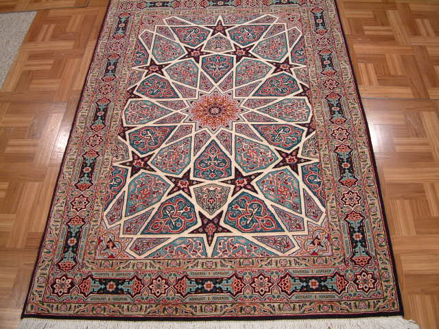 Tabriz Persian rug; All Persian Rugs are genuine handmade. Also, every Persian Tabriz rug I offer is made with fine kurkwool/silk.
