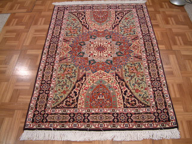 Tabriz Persian rug; All Persian Rugs are genuine handmade. Also, every Persian Tabriz rug I offer is made with fine kurkwool/silk.