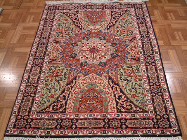 Tabriz Persian rug; All Persian Rugs are genuine handmade. Also, every Persian Tabriz rug I offer is made with fine kurkwool/silk.