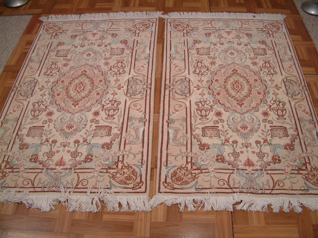Tabriz Persian rug; All Persian Rugs are genuine handmade. Also, every Persian Tabriz rug I offer is made with fine kurkwool/silk.