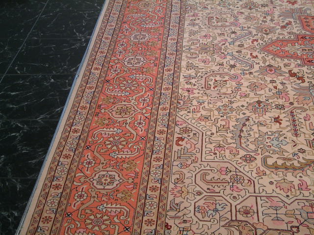 Tabriz Persian rug; All Persian Rugs are genuine handmade. Also, every Persian Tabriz rug I offer is made with fine kurkwool/silk.