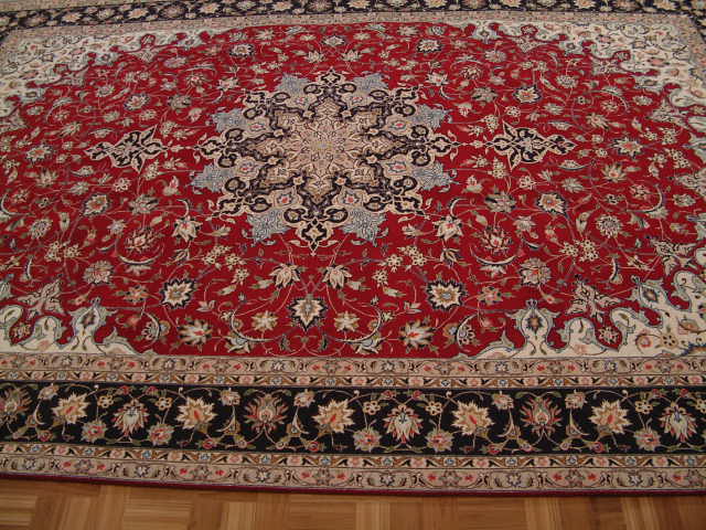 Tabriz Persian rug; All Persian Rugs are genuine handmade. Also, every Persian Tabriz rug I offer is made with fine kurkwool/silk.