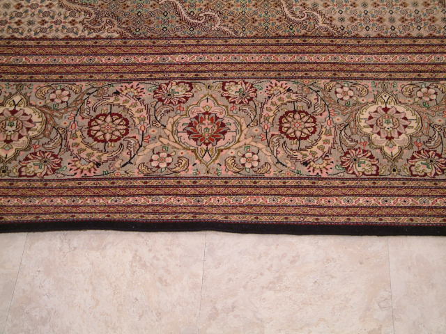 Tabriz Persian rug; All Persian Rugs are genuine handmade. Also, every Persian Tabriz rug I offer is made with fine kurkwool/silk.
