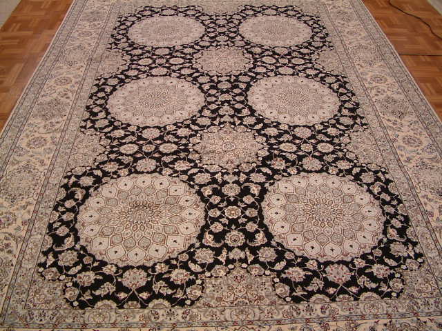Nain Persian rug; All Persian Rugs are genuine handmade. Also, every Persian Nain rug is made of the finest kurkwool/silk.
