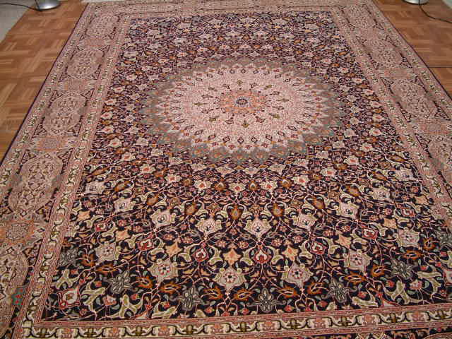 Tabriz Persian rug; All Persian Rugs are genuine handmade. Also, every Persian Tabriz rug is made of the finest kurkwool/silk.