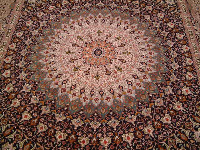 Tabriz Persian rug; All Persian Rugs are genuine handmade. Also, every Persian Tabriz rug is made of the finest kurkwool/silk.