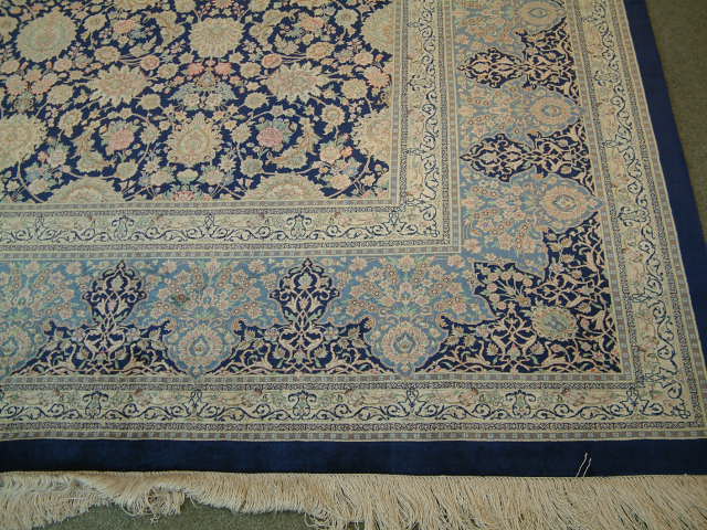 Qom Persian rug; All Persian Rugs are genuine handmade. Also, every Persian Qom rug I offer is made with pure silk only.