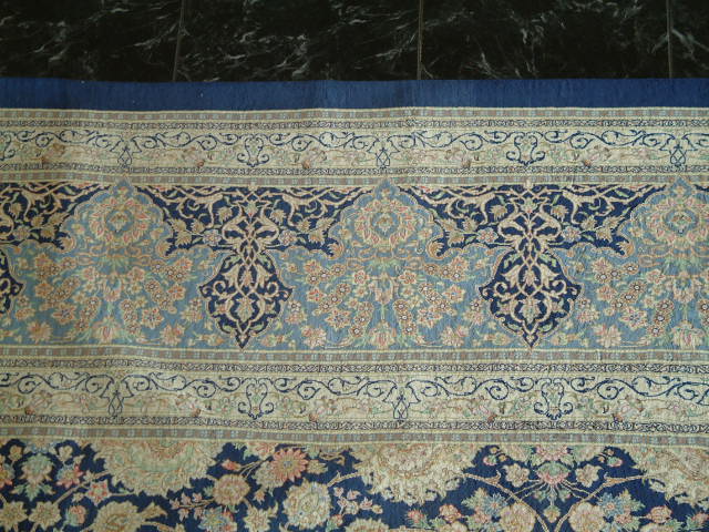 Qom Persian rug; All Persian Rugs are genuine handmade. Also, every Persian Qom rug I offer is made with fine kurkwool/silk.