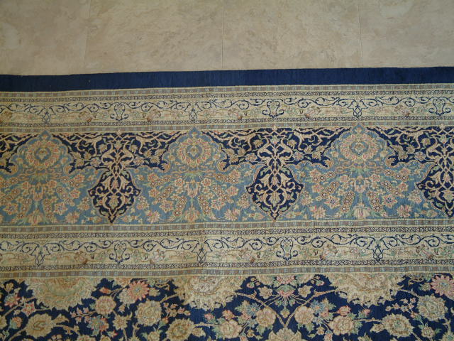 Qom Persian rug; All Persian Rugs are genuine handmade. Also, every Persian Qom rug I offer is made with fine kurkwool/silk.