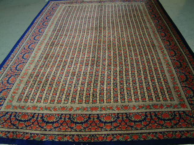 Qom Persian rug; All Persian Rugs are genuine handmade. Also, every Persian Qom rug I offer is made with pure silk only.