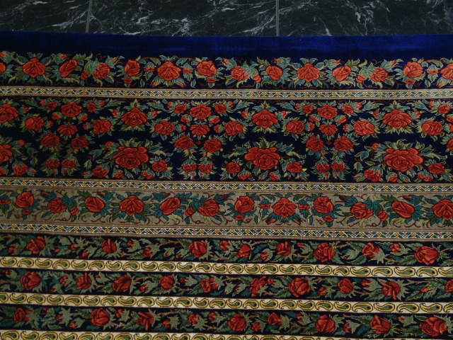 Qom Persian rug; All Persian Rugs are genuine handmade. Also, every Persian Qom rug I offer is made with fine kurkwool/silk.