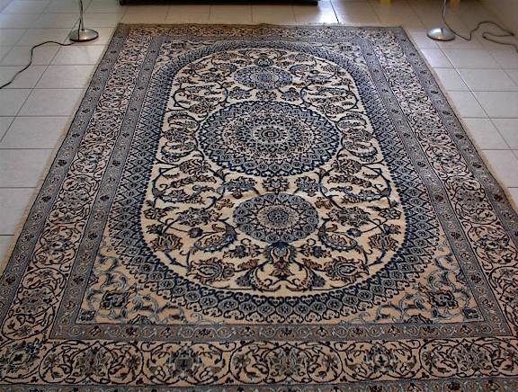 Nain Persian rug; All Persian Rugs are genuine handmade. Also, every Persian Nain rug is made of the finest kurkwool/silk.