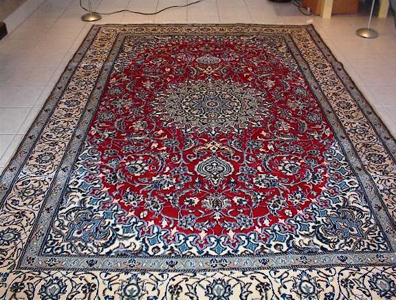 Nain Persian rug; All Persian Rugs are genuine handmade. Also, every Persian Nain rug is made of the finest kurkwool/silk.