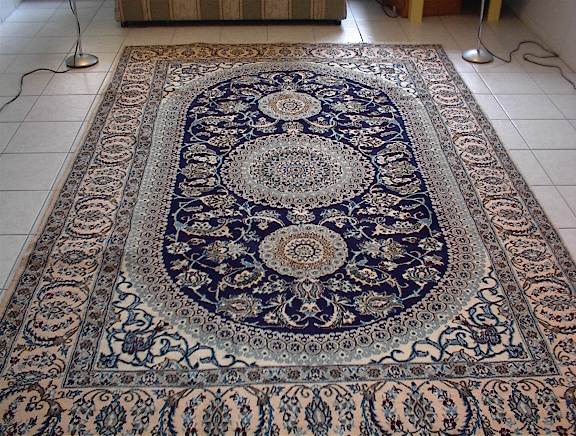 Nain Persian rug; All Persian Rugs are genuine handmade. Also, every Persian Nain rug is made of the finest kurkwool/silk.