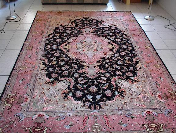 Tabriz Persian rug; All Persian Rugs are genuine handmade. Also, every Persian Tabriz rug is made of the finest kurkwool/silk.