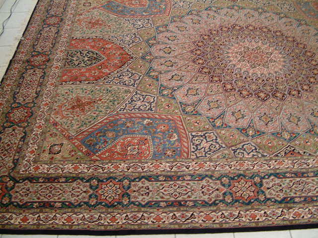 Tabriz Persian rug; All Persian Rugs are genuine handmade. Also, every Persian Tabriz rug is made of the finest kurkwool/silk.