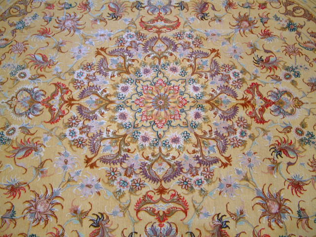 Tabriz Persian rug; All Persian Rugs are genuine handmade. Also, every Persian Tabriz rug is made of the finest kurkwool/silk.