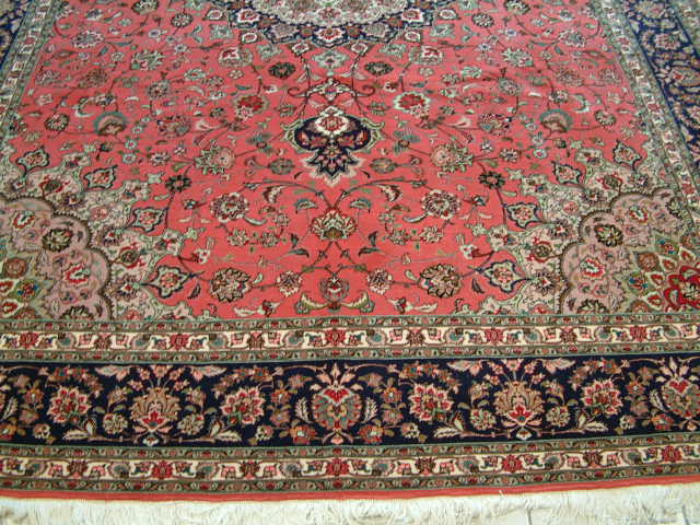 Tabriz Persian rug; All Persian Rugs are genuine handmade. Also, every Persian Tabriz rug is made of the finest kurkwool/silk.