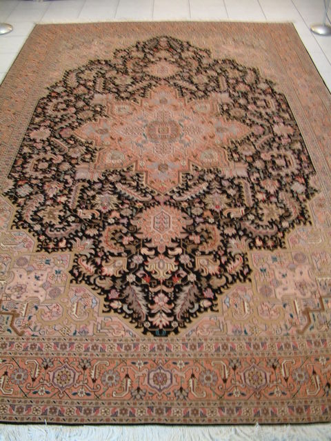 Tabriz Persian rug; All Persian Rugs are genuine handmade. Also, every Persian Tabriz rug is made of the finest kurkwool/silk.