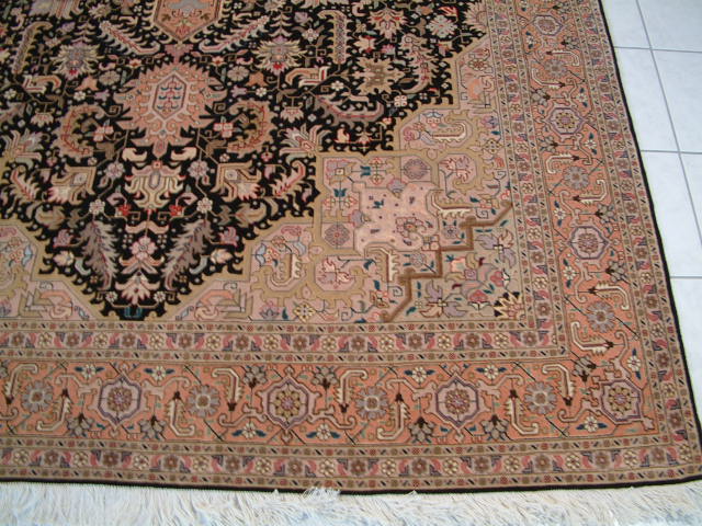 Tabriz Persian rug; All Persian Rugs are genuine handmade. Also, every Persian Tabriz rug is made of the finest kurkwool/silk.