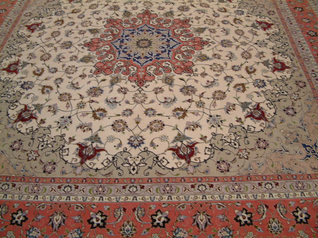Tabriz Persian rug; All Persian Rugs are genuine handmade. Also, every Persian Tabriz rug is made of the finest kurkwool/silk.