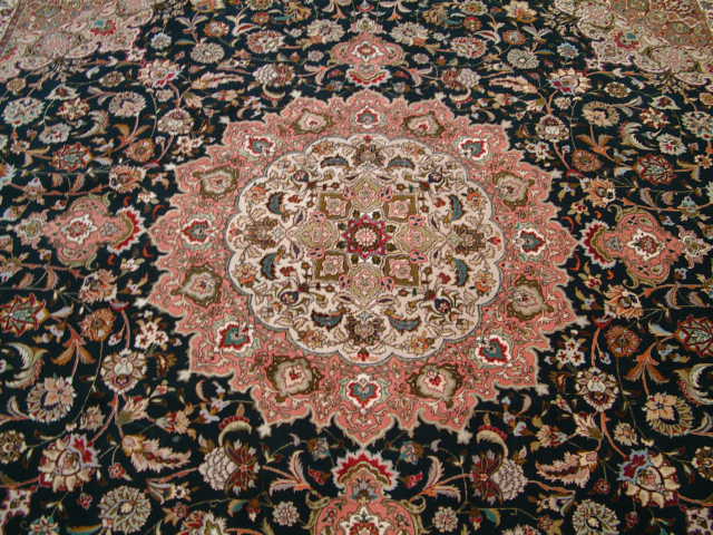 Tabriz Persian rug; All Persian Rugs are genuine handmade. Also, every Persian Tabriz rug is made of the finest kurkwool/silk.