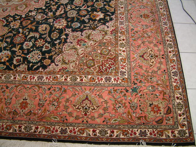 Tabriz Persian rug; All Persian Rugs are genuine handmade. Also, every Persian Tabriz rug is made of the finest kurkwool/silk.