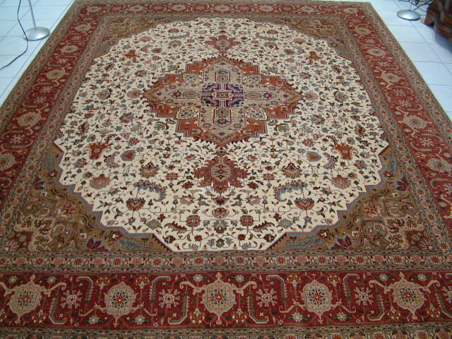 Tabriz Persian rug; All Persian Rugs are genuine handmade. Also, every Persian Tabriz rug is made of the finest kurkwool/silk.