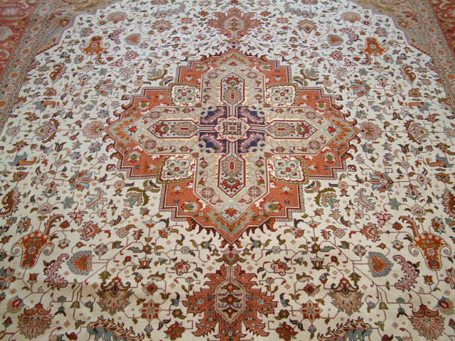 Tabriz Persian rug; All Persian Rugs are genuine handmade. Also, every Persian Tabriz rug is made of the finest kurkwool/silk.