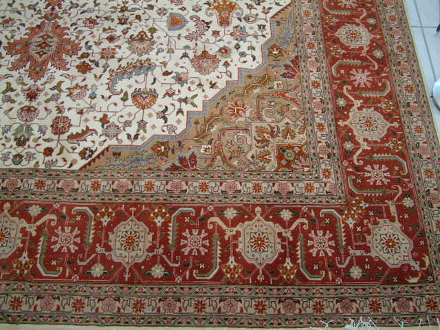 Tabriz Persian rug; All Persian Rugs are genuine handmade. Also, every Persian Tabriz rug is made of the finest kurkwool/silk.