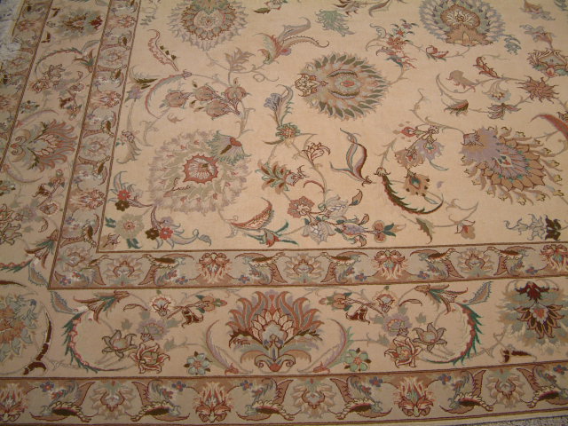 Tabriz Persian rug; All Persian Rugs are genuine handmade. Also, every Persian Tabriz rug is made of the finest kurkwool/silk.
