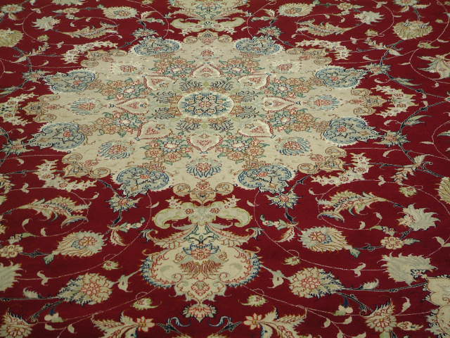 Tabriz Persian rug; All Persian Rugs are genuine handmade. Also, every Persian Tabriz rug I offer is made with fine kurkwool/silk.