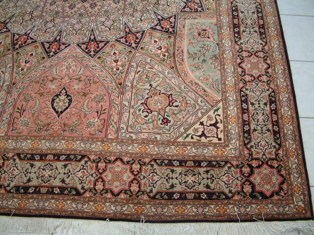 Tabriz Persian rug; All Persian Rugs are genuine handmade. Also, every Persian Tabriz rug is made of the finest kurkwool/silk.