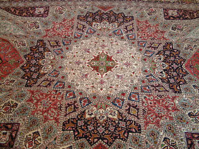 Tabriz Persian rug; All Persian Rugs are genuine handmade. Also, every Persian Tabriz rug is made of the finest kurkwool/silk.