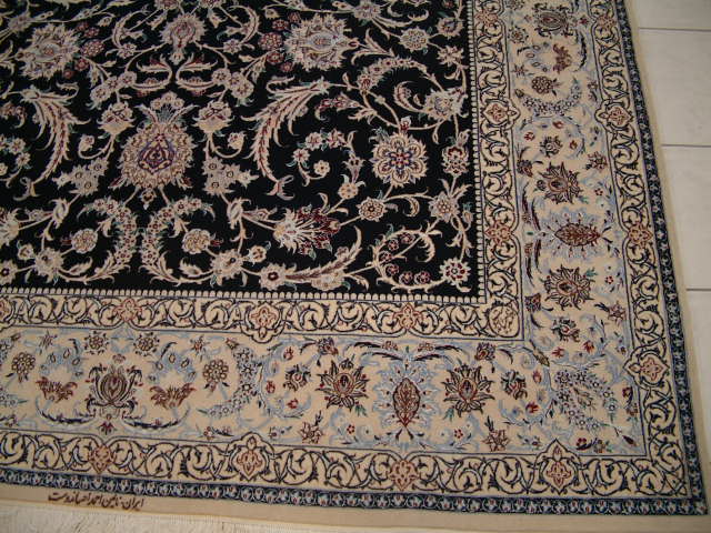 Nain Persian rug; All Persian Rugs are genuine handmade. Also, every Persian Nain rug is made of the finest kurkwool/silk.