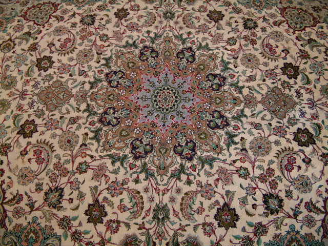 Tabriz Persian rug; All Persian Rugs are genuine handmade. Also, every Persian Tabriz rug is made of the finest kurkwool/silk.