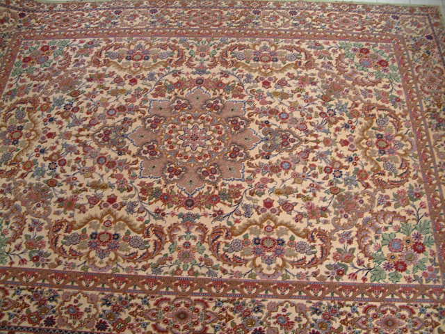 Tabriz Persian rug; All Persian Rugs are genuine handmade. Also, every Persian Tabriz rug I offer is made with fine kurkwool/silk.