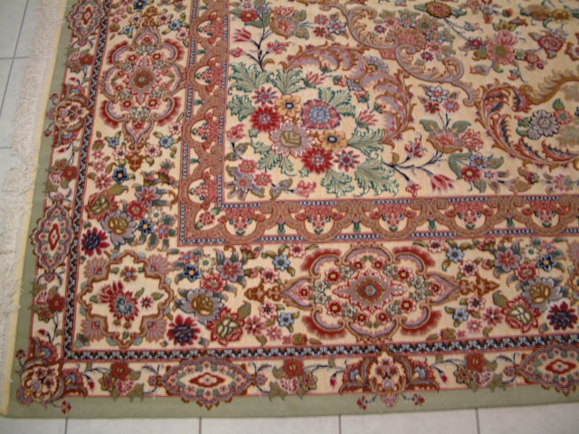 Tabriz Persian rug; All Persian Rugs are genuine handmade. Also, every Persian Tabriz rug I offer is made with fine kurkwool/silk.