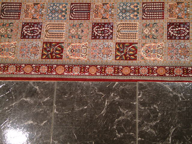 Qom Persian rug; All Persian Rugs are genuine handmade. Also, every Persian Qom rug I offer is made with fine kurkwool/silk.